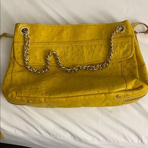 yellow shoulder bag